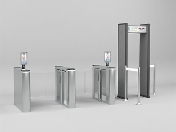 金属探测门SU模型——安检设备的数字化应用