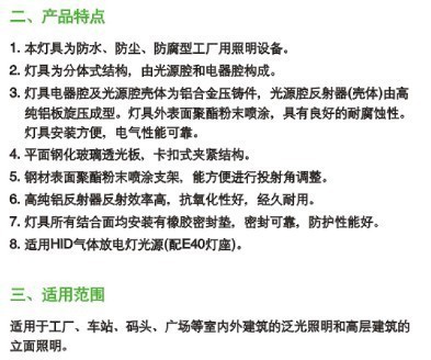 专业照明守护安全 广东SBF6226防水防尘防腐投光灯全方位解析